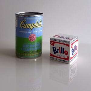 Andy Warhol – Brillo Box & Campbell’s Soup Can ‘Cream of Mushroom Champignons Soup’