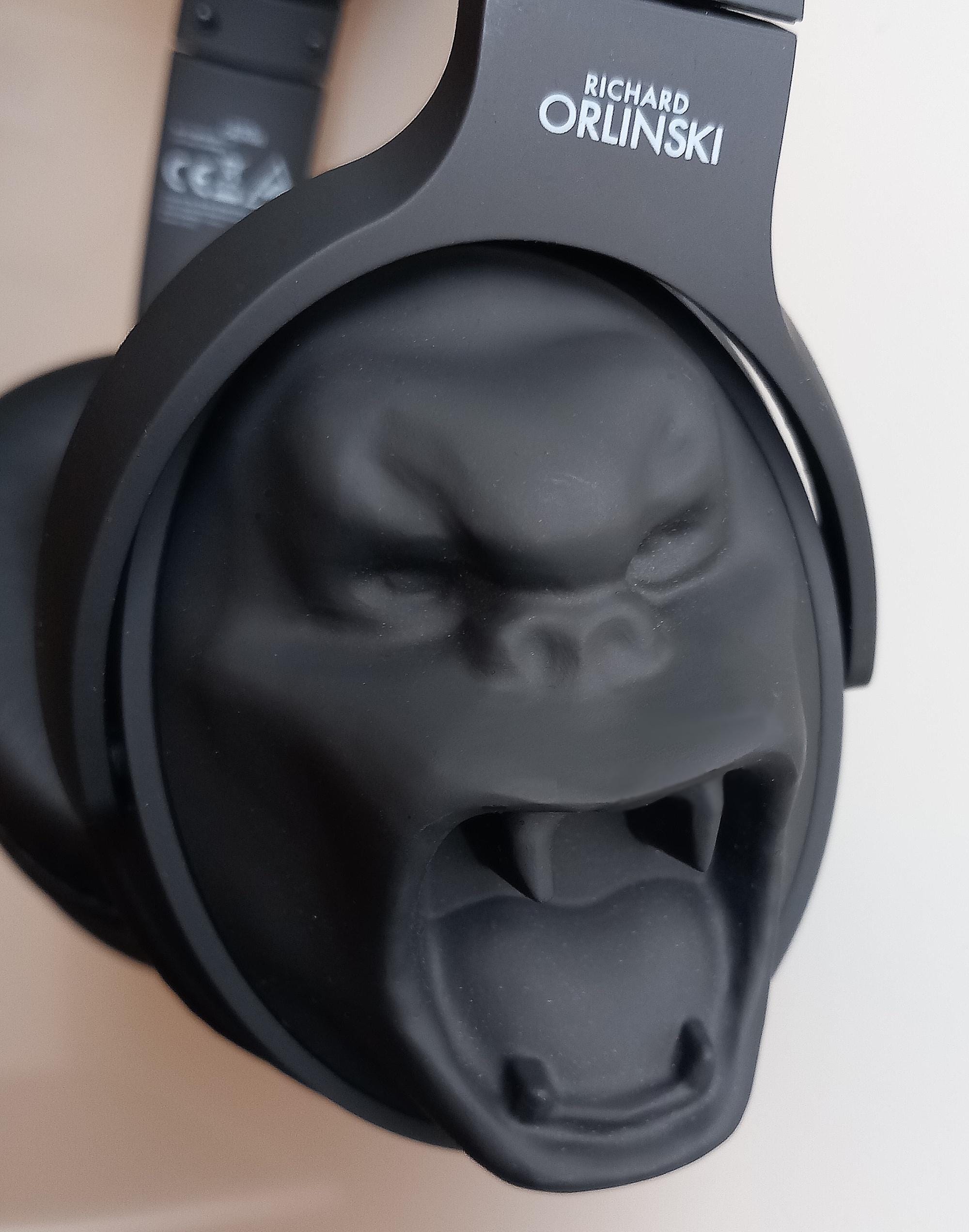Casque Audio Bluetooth Richard Orlinski, Kong Chrome Blue, Pliable, Antibruit