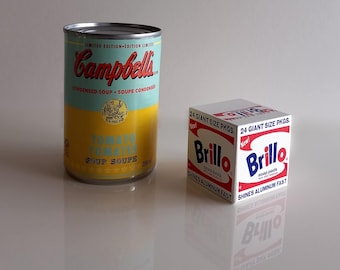 Andy Warhol – Caja Brillo y Sopa de Tomate en Lata Campbell's
