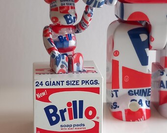 MEDICOM TOY - Bearbrick ANDY WARHOL &quot;Brillo&quot; 100％&amp;400％ Andy Warhol 