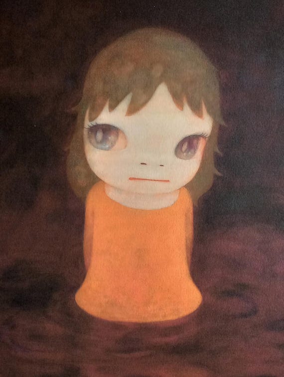 奈良美智 2010年 木版画「After the Acid Rain」 Yoshitomo Nara – Lithograph After the Acid Rain - Etsy