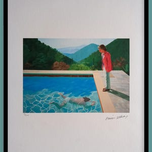 David Hockney – Lithograph Portrait of an Artist – Framed - Etsy