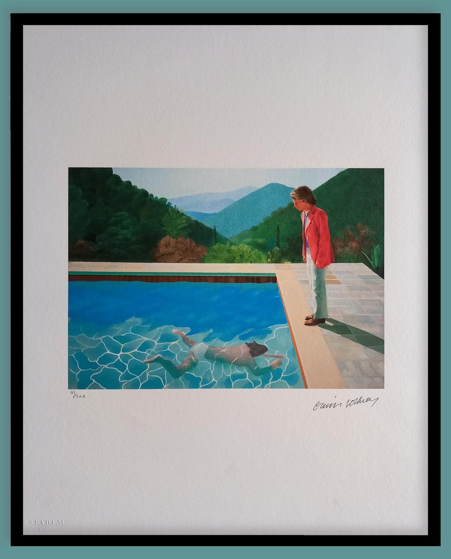 David Hockney – Lithograph Portrait of an Artist – Framed - Etsy