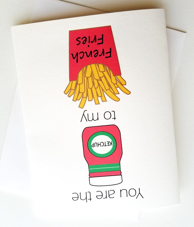 French Fries Ketchup Card You Are the Ketchup to My French Etsy