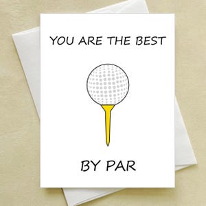 Golf Card - Best By Par greeting card - Golfer Birthday Card