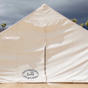 Eena 9&#39; x 12&#39; Canvas Wall Tent Package | Made To Order In Oregon |  Waterproof | Stove Jack | 2 Doored Camping Tent