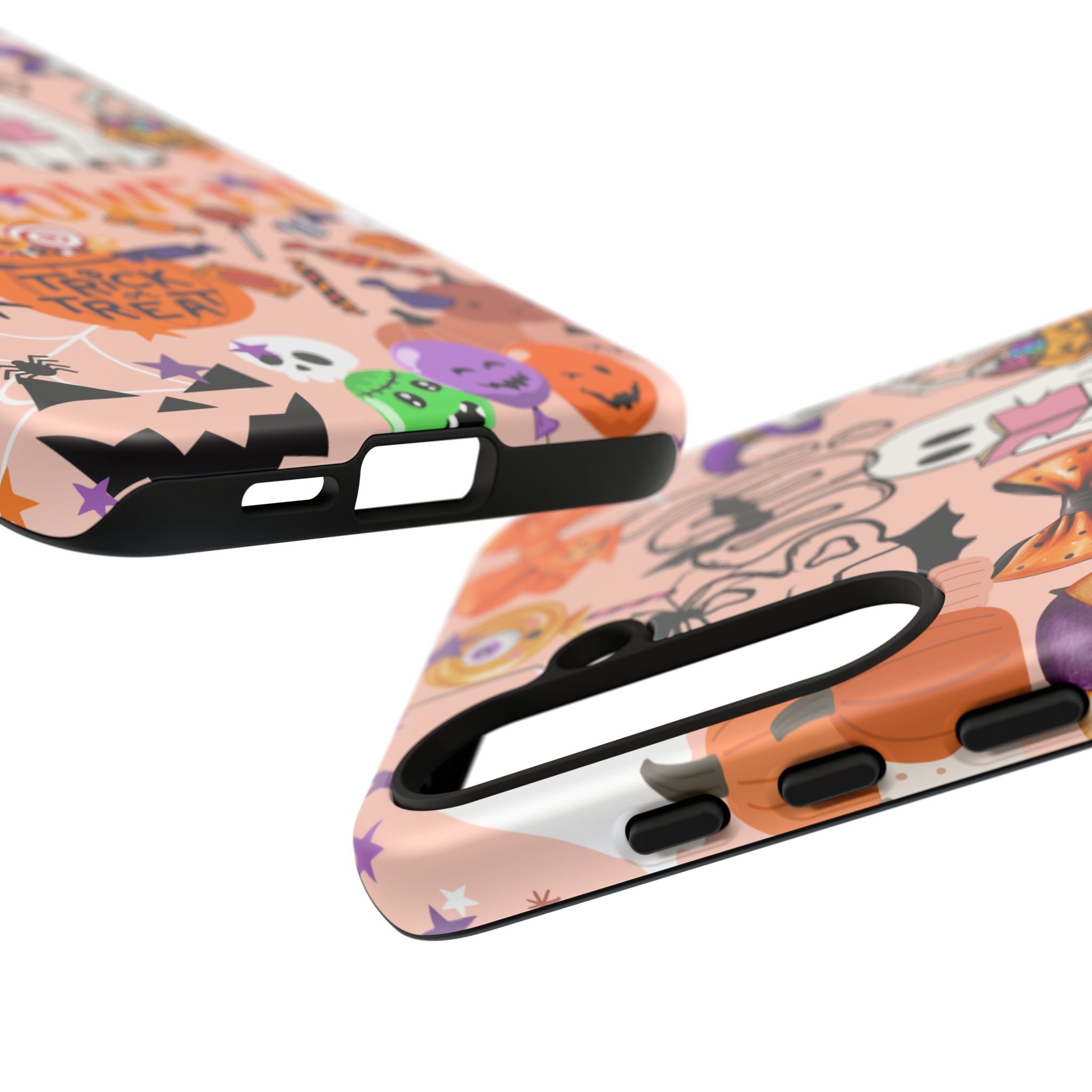 Fall Ghost Pumpkin Coffee Cute Spooky Halloween Phone Case iPhone 15 14 13 12 11 Pro Max Magsafe Samsung Galaxy S23 S22 S20 Ultra Pixel