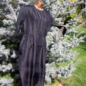 Vintage Schwarzes Kleid 1960er Jahre Shantung Seide Cocktails George Kleine New York - Tolle Konstruktion Kleine LBD