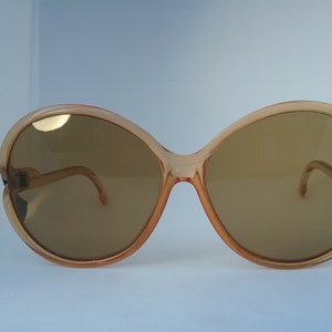 French Sunglasses Vintage 1970s Glasses Honey Shade - Made in France - Chic