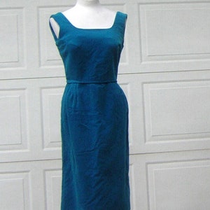 Vintage 60s Party Dress Turquoise Velvet / Velveteen Great - Etsy