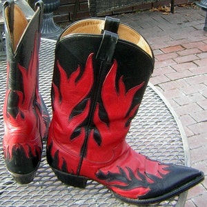 Flame cowboy boots best sale