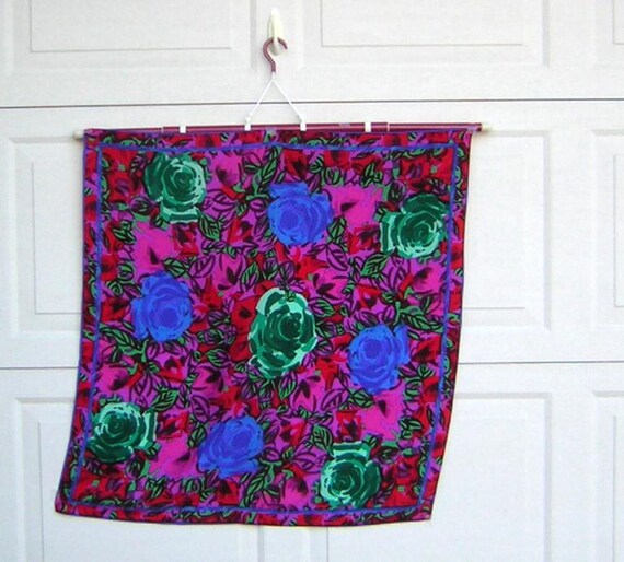 Scares Gift Vintage Albert Nipon Silk Scarf - Ric… - image 1