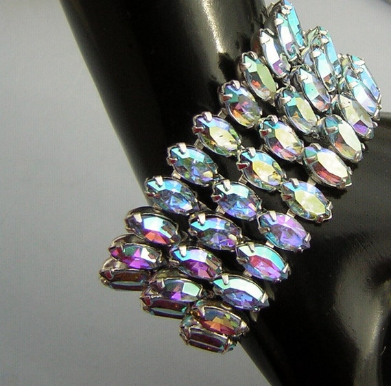 Signed Weiss Rhinestone Cocktail Bracelet - Massi… - image 2