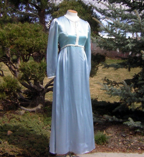 ice blue satin dress