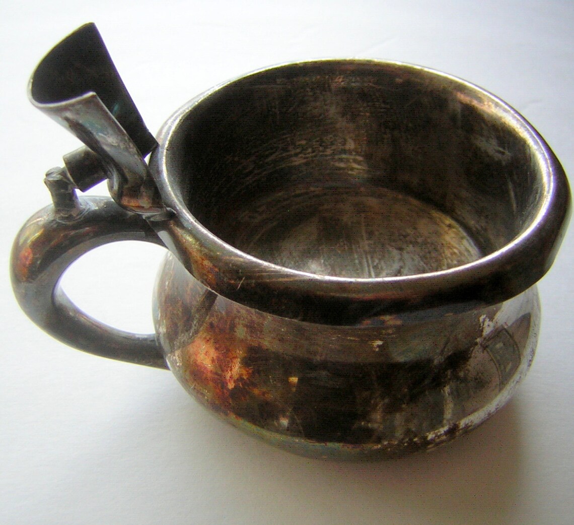 Antique Shaving Mug Cup FORBES Silver Co. USA Quadruple Plate Etsy