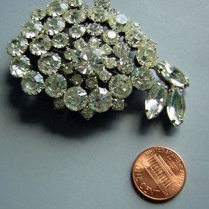 Large Rhinestone Juliana D & E Brooch Pin - Statement Piece Vintage 50s 60s Solid Bling