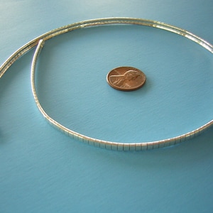 Sterling Silver Omega Chain Choker – Sleek Italian Necklace, 16"