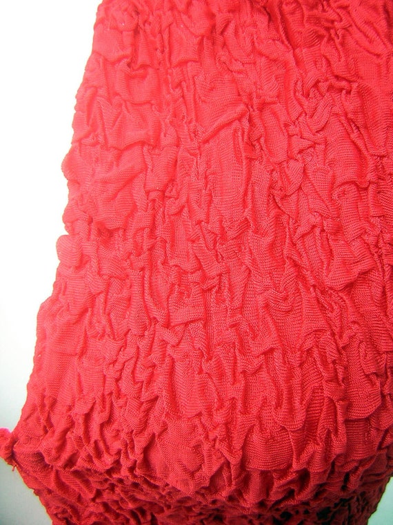 Vintage SwimSuit Bathing Suit SEXY RED Halter Bom… - image 7