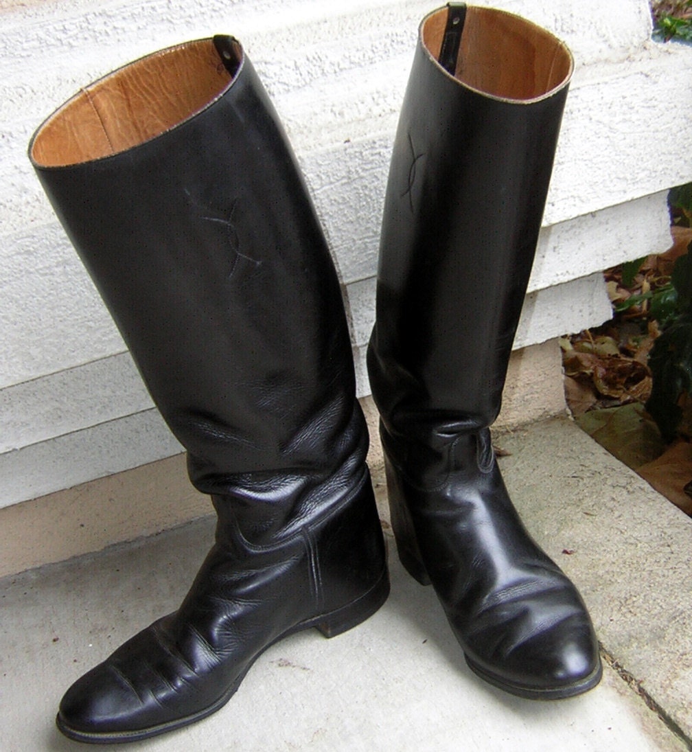 Louis Vuitton Heritage Black Leather Riding Boots – Vintage by Misty