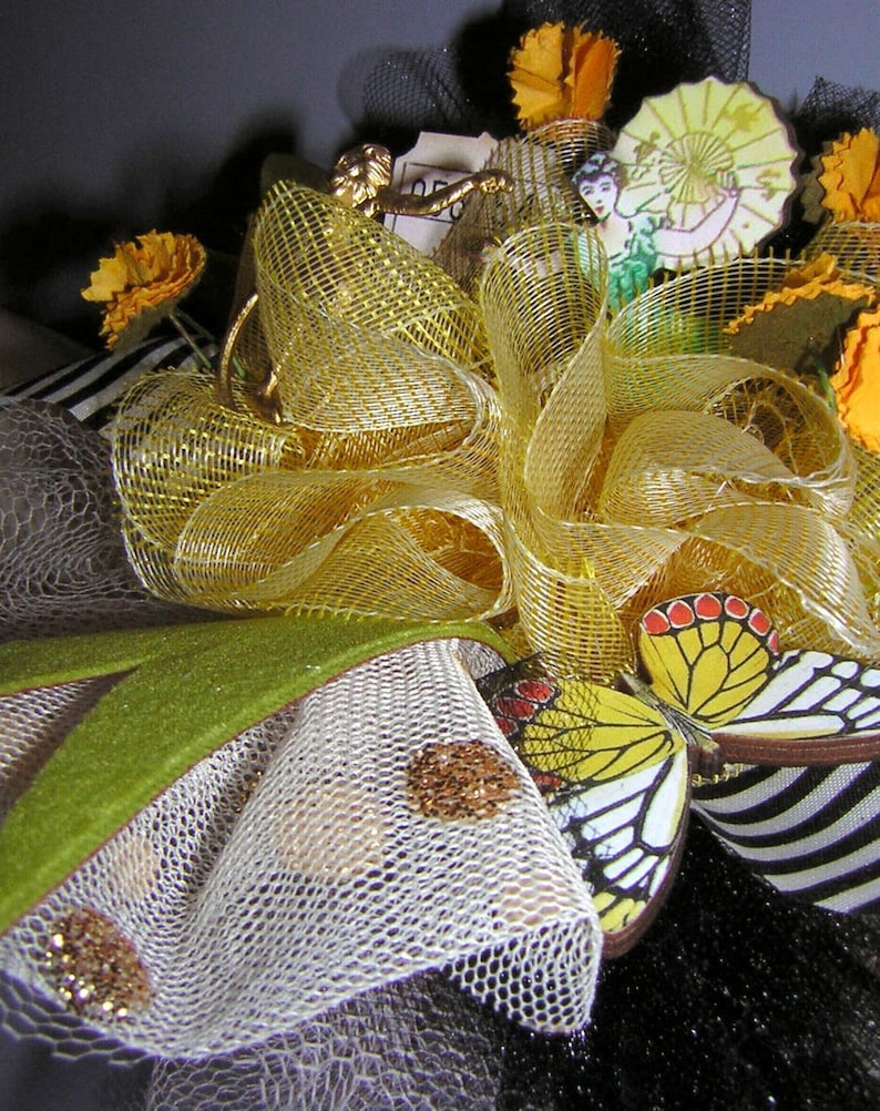 Vintage Handmade Wristlet Cuff Corsage TuTu Bracelet Circus Dancer Theme for Prom