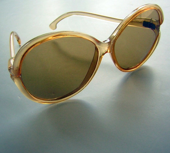 French Sunglasses Vintage 1970s Glasses Honey Shade - Made  display picture 3