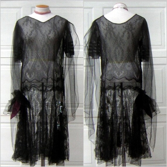 sheer flapper dress