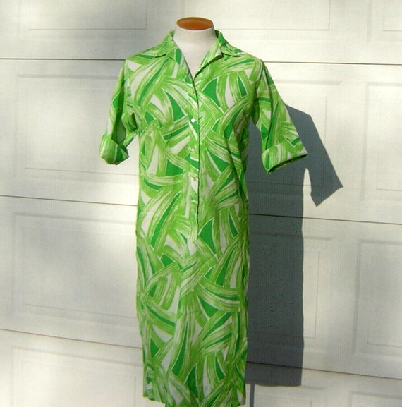Buy Vintage 60s Green Shift Dress: Citrus Lime Print, Bust 40" Online in  India - Etsy