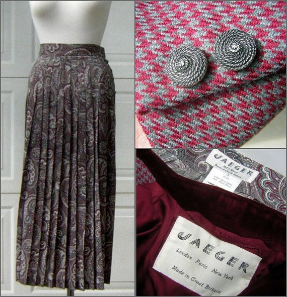 Vintage JAEGER Suit - Jacket & Pleated Skirt in H… - image 5