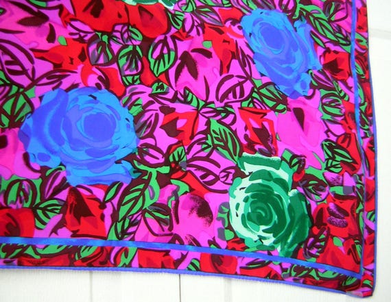 Scares Gift Vintage Albert Nipon Silk Scarf - Ric… - image 8