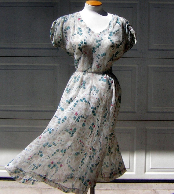 Vintage Sheer Dress Sexy & Light Breezy Fun Butter