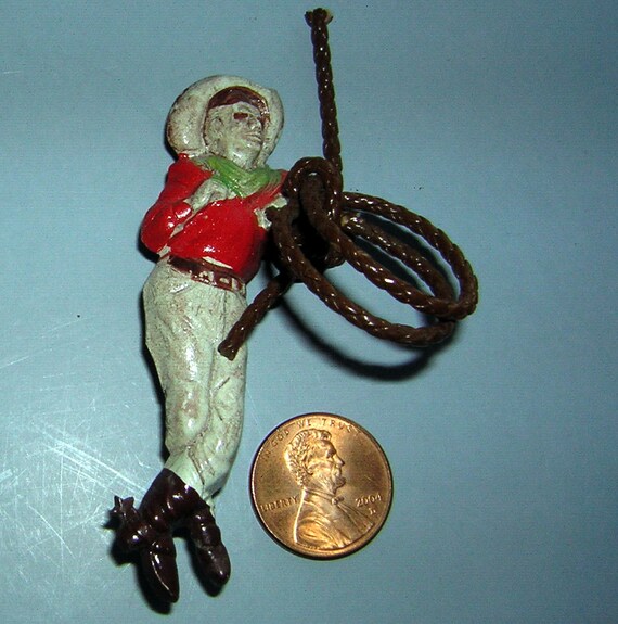 Zombie Cowboy Pin Vintage 40s 50s WILL ROGERS Ear… - image 2