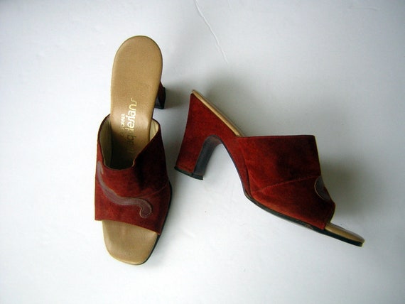 Vintage 70s Heels Mules - California MAGDESIANS Ru