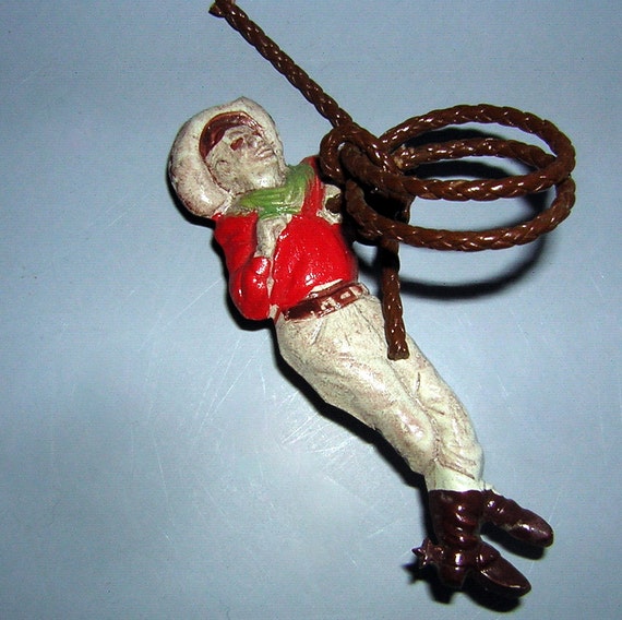 Zombie Cowboy Pin Vintage 40s 50s WILL ROGERS Ear… - image 4