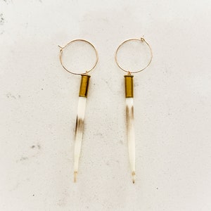 Yellowstone Beth Dutton Porcupine Quill Hoop Earrings