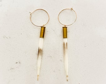 Yellowstone Beth Dutton Porcupine Quill Hoop Earrings