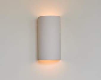 Applique murale en céramique blanc texturé mat | applique murale en argile | applique murale faite à la main | lampe murale