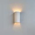 Elegant Matte White Ceramic Wall Sconce: Handcrafted Light Fixture - Artisan Contemporary Design product logo