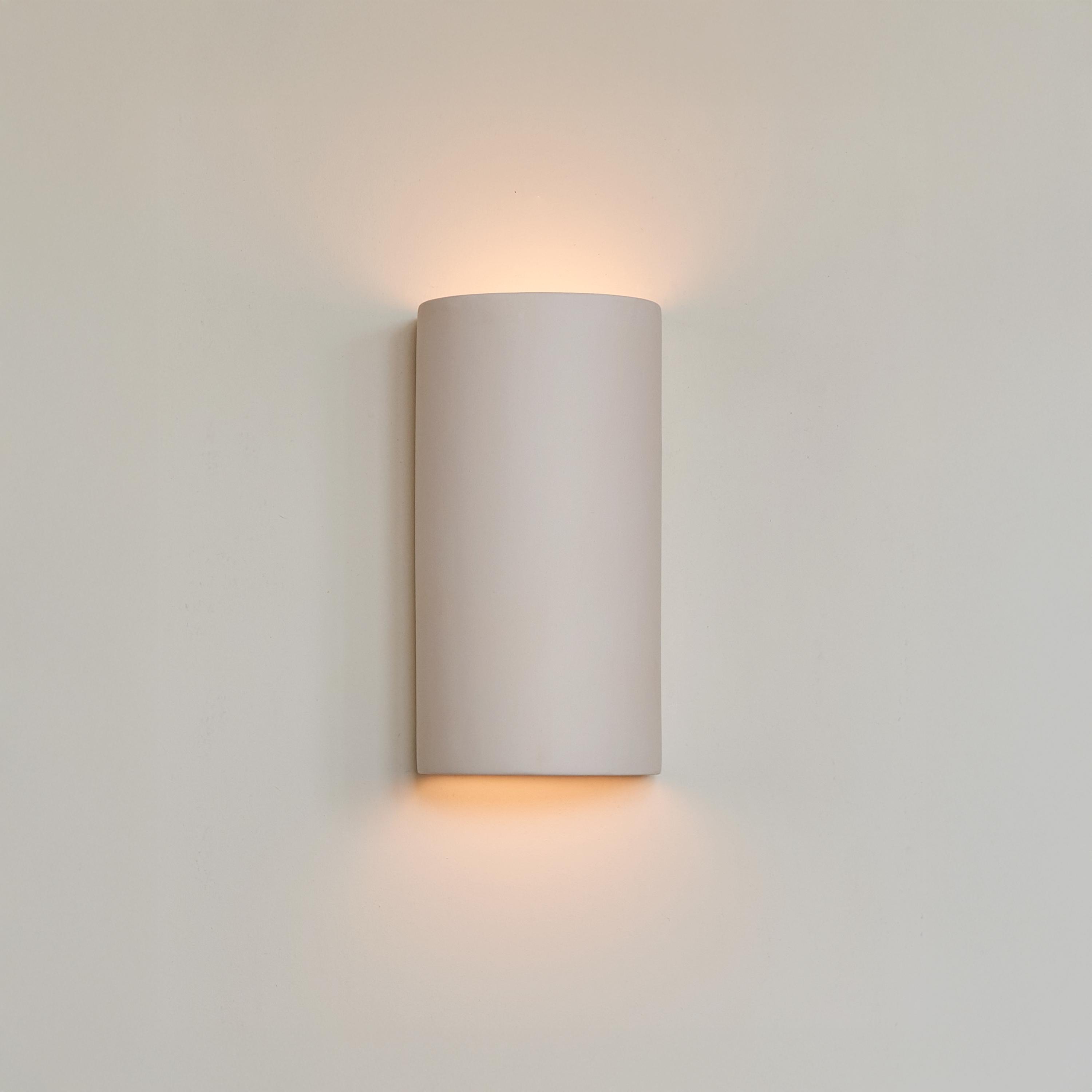 Handcrafted Matte White Ceramic Wall Sconce - Contemporary Artisan Light Fixture for Modern Interiors