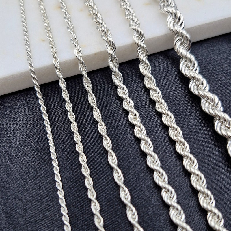 Italian Rope Chain Types 925 Italy Chain 1.7 Mm - Etsy UK
