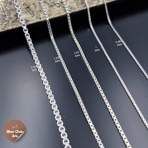 Dainty 925 Sterling Silver Box Chain: Minimalist Choker Chain