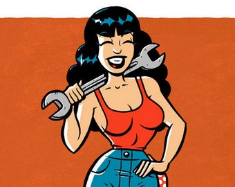 Hot Rod Bettie - Mini Poster
