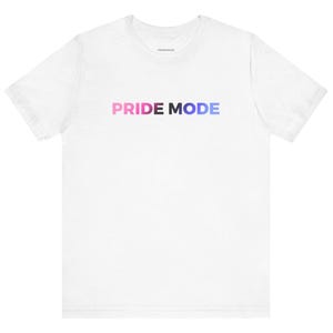 Omni PRIDE MODE Ombre Logo Tee | Inclusive Omnisexual and Omniromantic Gradient Unisex Soft Tops & T-shirts