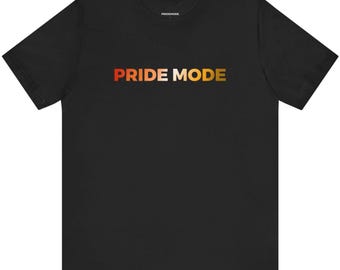 Camiseta con logo degradado de Butch Lesbian PRIDE MODE / Camisetas y tops suaves unisex con degradado de orgullo LGBTQIA+ únicos e inclusivos