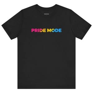 Pansexuell PRIDE MODE Ombre-logotyptröja | Inkluderande unika HBTQIA+ Pride-topping unisex mjuka toppar och t-shirts