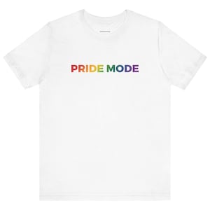 PRIDE MODE Rainbow Ombre Logo T-shirt | Inkluderande unika HBTQIA+ Pride Gradient Unisex mjuka toppar och t-shirts