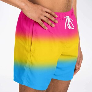 Pansexual Pride Ombre Swim Shorts Swim Shorts PRIDE MODE