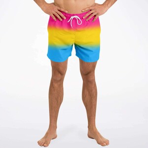 Pansexual Pride Ombre Swim Shorts Swim Shorts PRIDE MODE