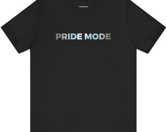 Camiseta unisex con logo degradado, estilo orgullo no binario, inclusiva, de género fluido y con degradado.