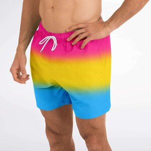 Pansexual Pride Ombre Swim Shorts Swim Shorts PRIDE MODE