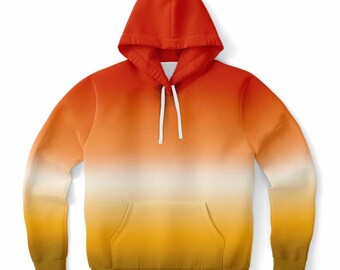 Sudadera con capucha ombré del orgullo lésbico masculino - Sudadera con capucha con degradado de la bandera lésbica masculina para mujer